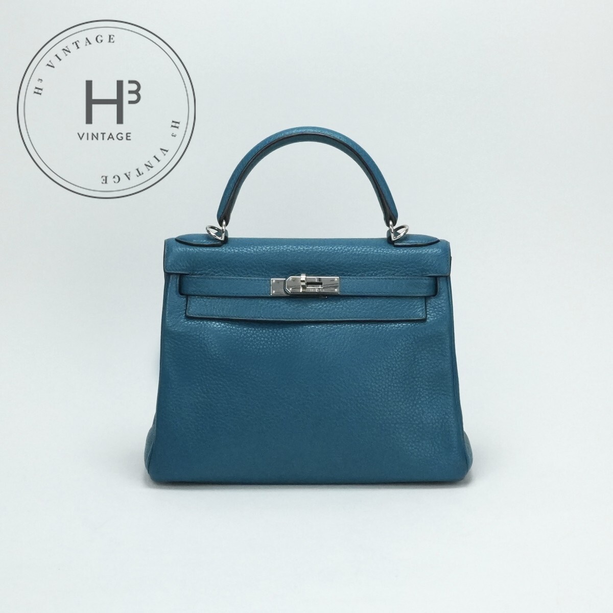 エルメス　青色 H型メタルバックル のみ　約4cm x 6cm エルメス 青色 H型メタルバックル のみ 約4cm x 6cm エルメス 青色 H型