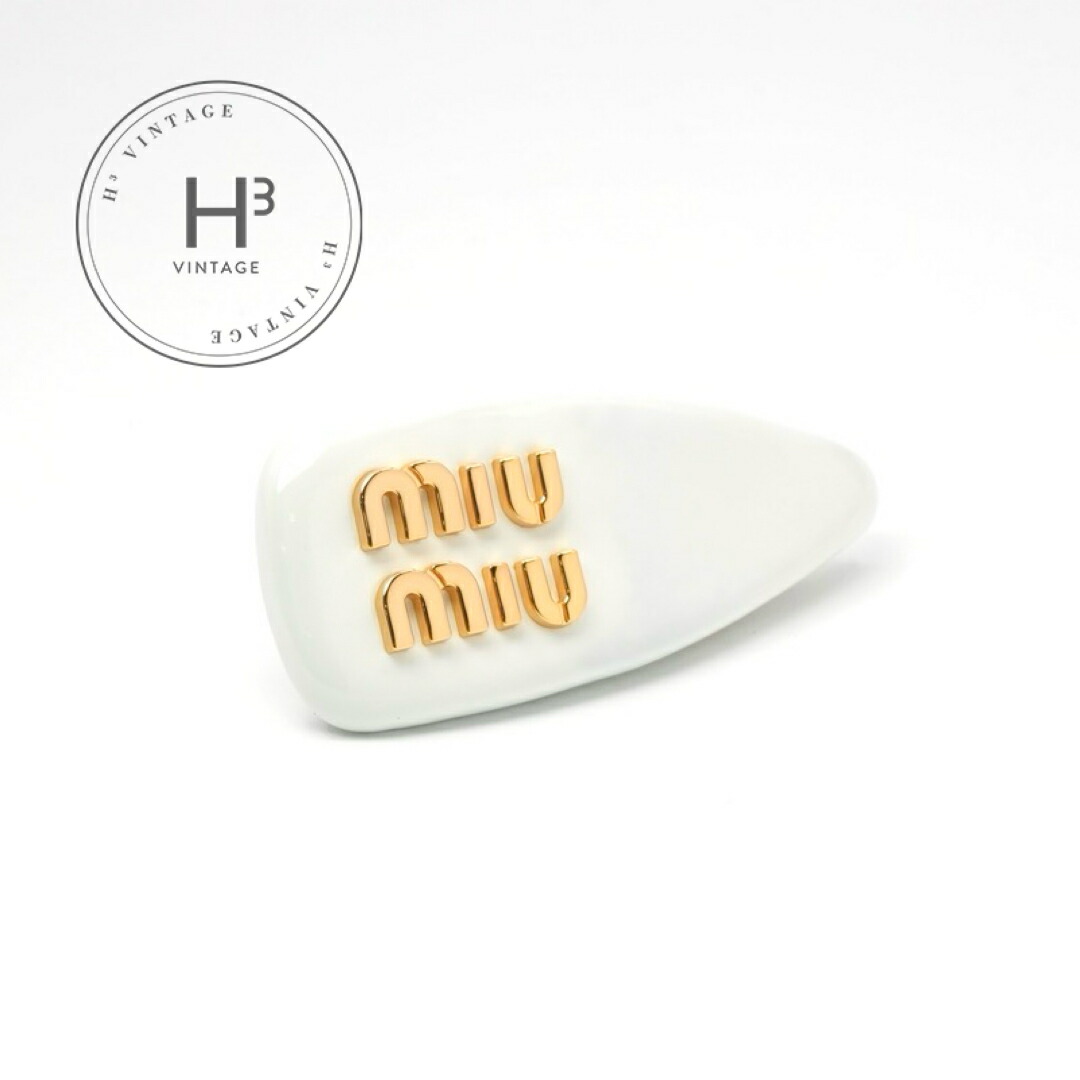 楽天市場】MIUMIU ミュウミュウ バレッタ 5JF123 2DTU レディース ロゴ