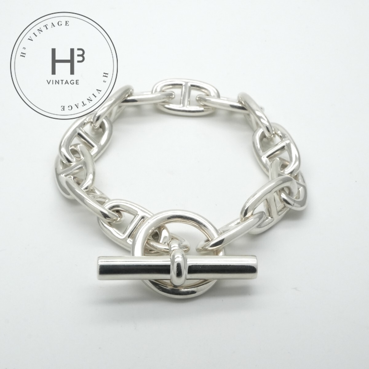 エルメス HERMES シェーヌダンクル 腕輪 バングル 折り返し 925 銀