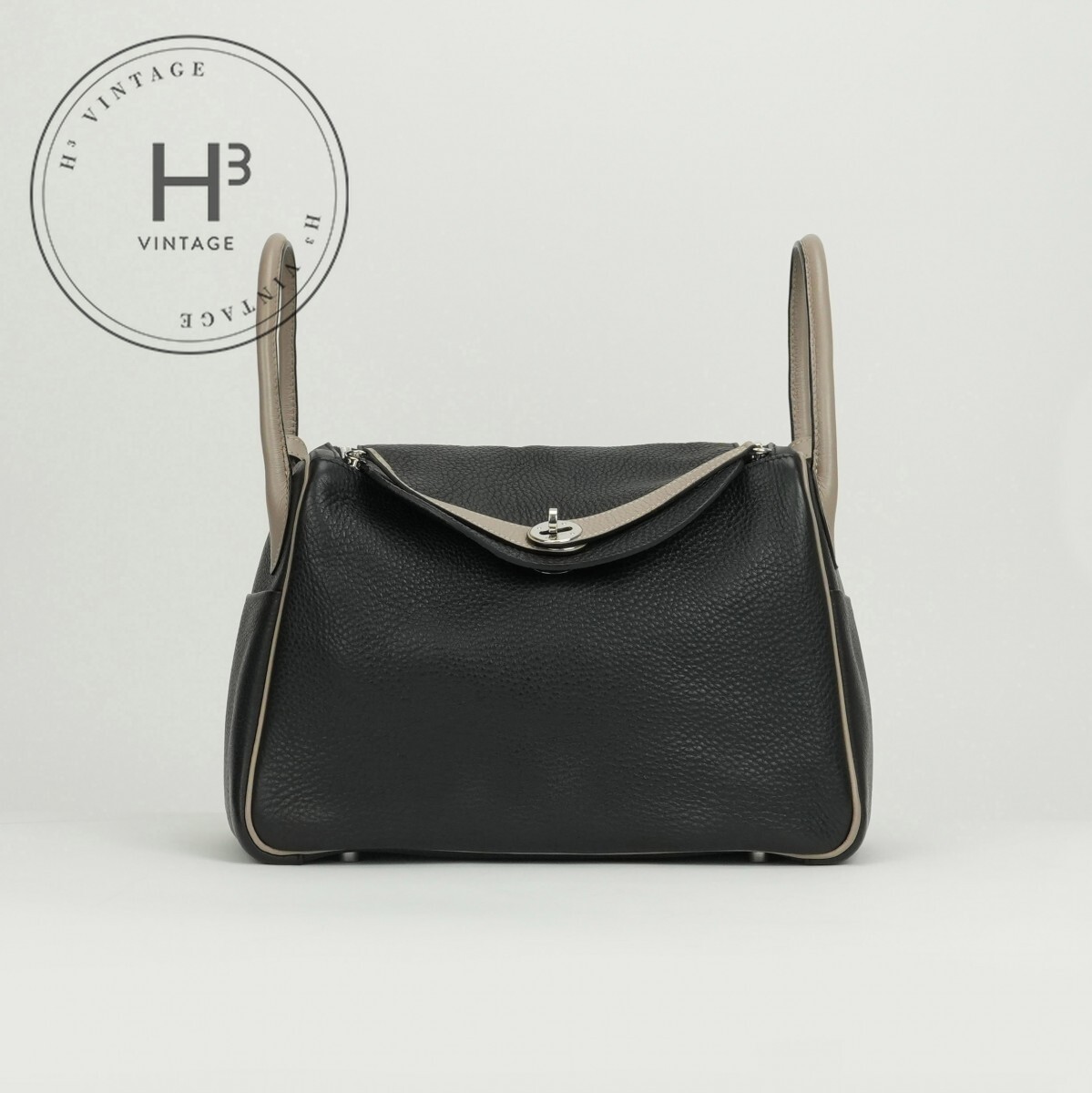 エルメス HERMES リンディ30 リンディ 30 御徒面子 トートバッグ ショルダーバッグ トリヨンクレマンス ノワール Noir エトゥープ Etoupe 黒いこと グレージュ Black 黒 しろがね色金具