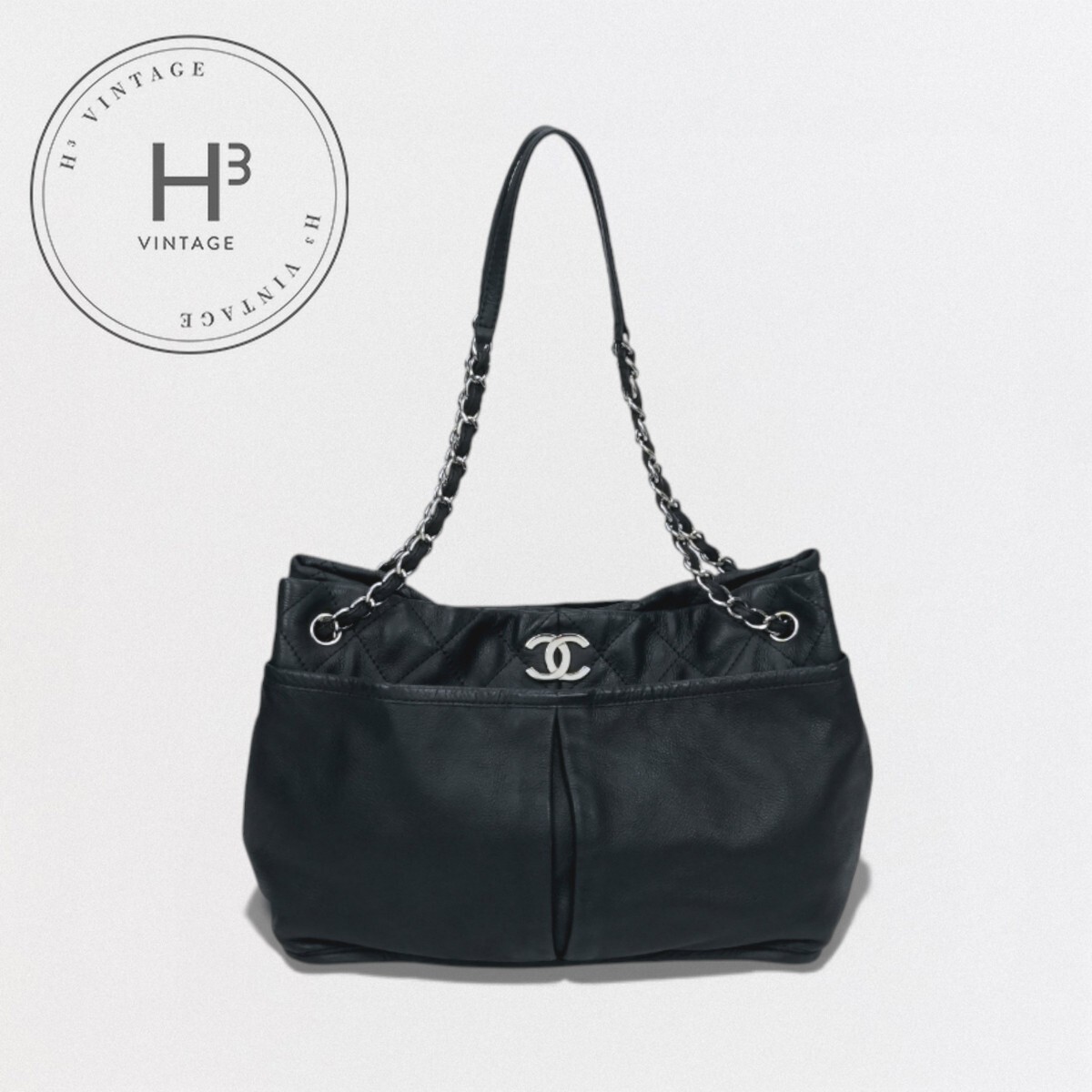 未使用に近い/CHANEL/シャネル/黒/デカココ/ショルダーバッグ CHANEL（シャネル） ショルダーバッグ ミニフラップバッグ ココボール