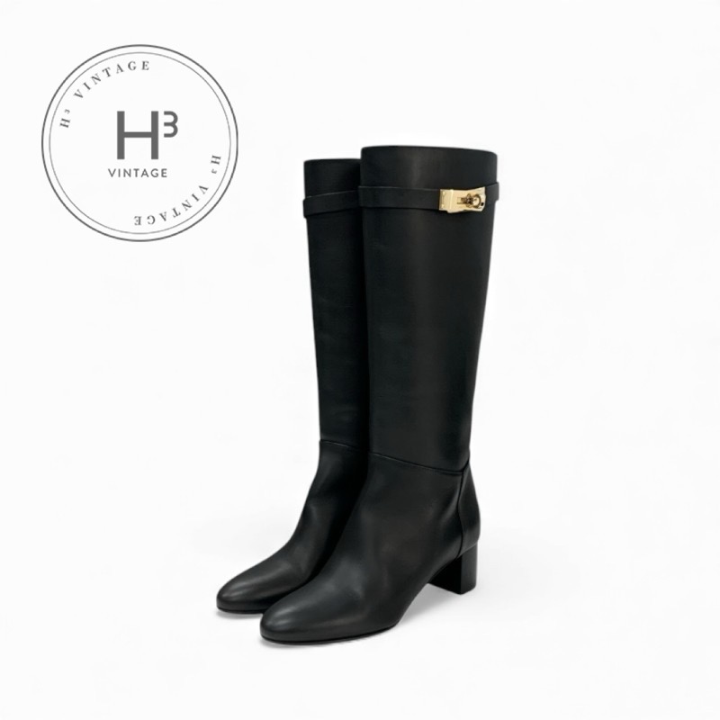 楽天市場】エルメス ロングブーツ フォリー 60 レザーブーツ