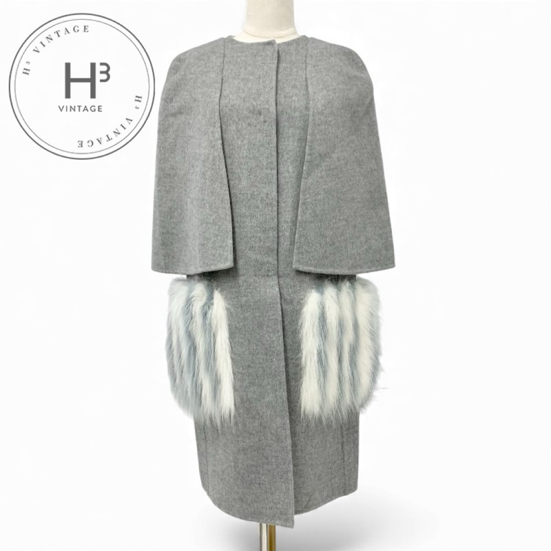 楽天市場】フェンディ FENDI ケープ ポンチョ ブラウン レディース