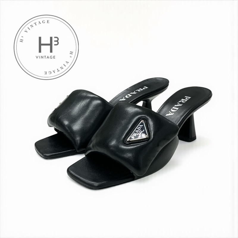 楽天市場】プラダ サンダル ミュール ブラック レディース PRADA