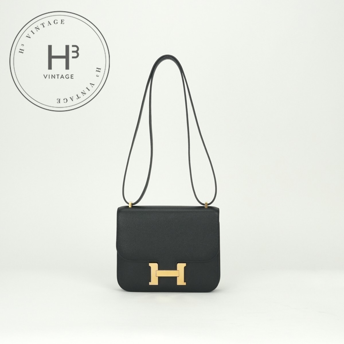 エルメス HERMES コンスタンス3 ミニ18 コンスタンス 3 ミニ 18 バッグ ショルダーバッグ エプソン ノワール Noir ブラック Black 黒 ゴールド金具 ヴォーエプソン｜H3（エイチスリー）店