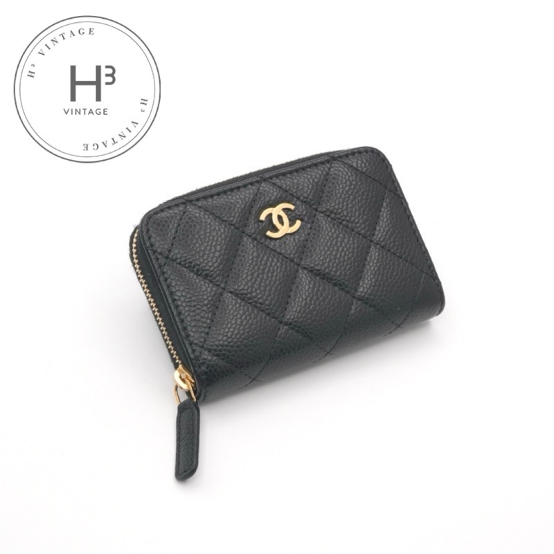 シャネル CHANEL 銭入れ コインケース 御釣り入れ 黒いこと ゴールド ココマーク 古典派音楽 ジップ 鋳貨蝦蟇口 歌留多容れもの