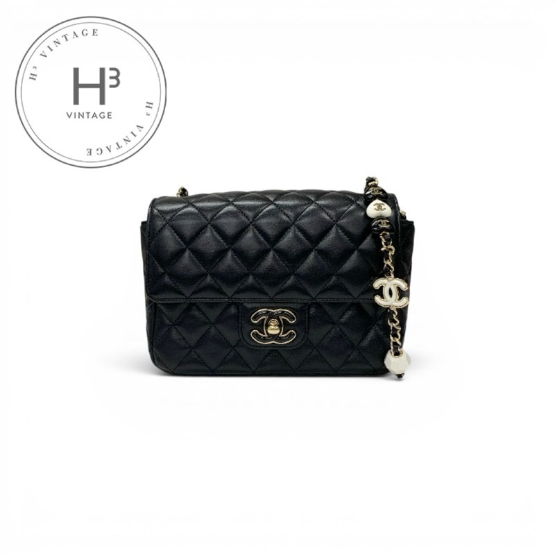シャネル CHANEL バッグ ショルダーバッグ ブラック ゴールド マトラッセ ココマーク ハート チェーン ターンロック｜H3（エイチスリー）店