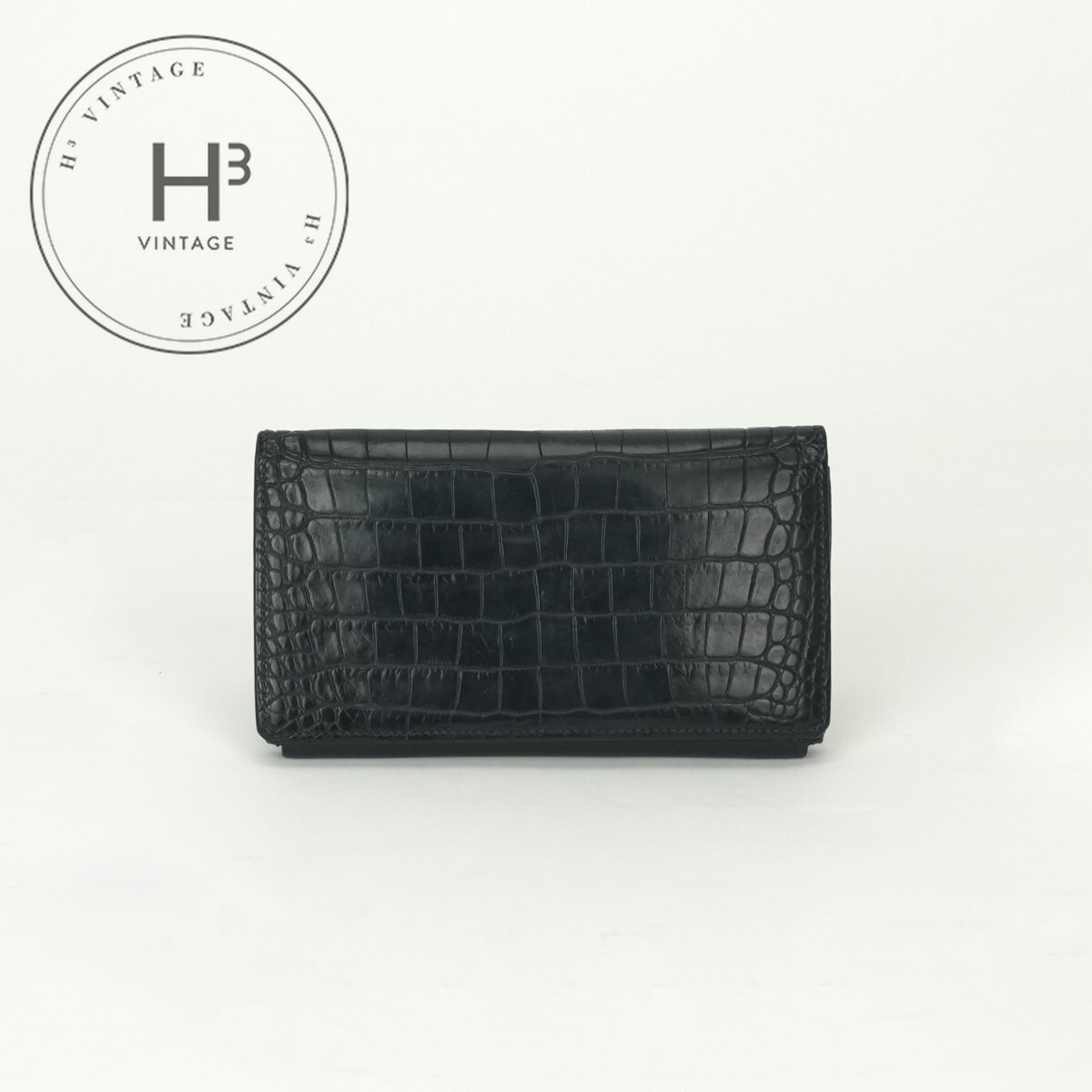 エルメス HERMES エテュイ かっこ良い 古典派音楽 余分の物 アリゲーターマット ノワール Noir 黒いこと Black 黒 異国的 スマートフォンケース スマホケース 歌留多容れもの