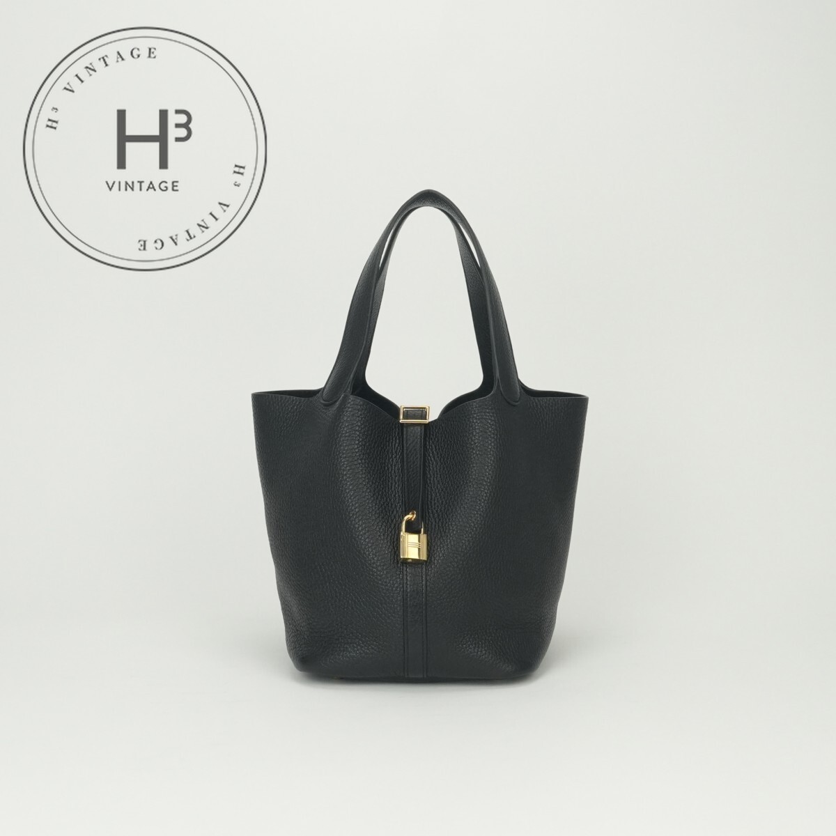 エルメス HERMES ピコタン鍵を掛けるMM ピコタン鍵を掛ける MM 御徒面子 トートバッグ トリヨンクレマンス ノワール Noir 黒いこと Black 黒 ゴールド金具 ピコタンMM ピコタン鍵を掛ける22 ハンドバック