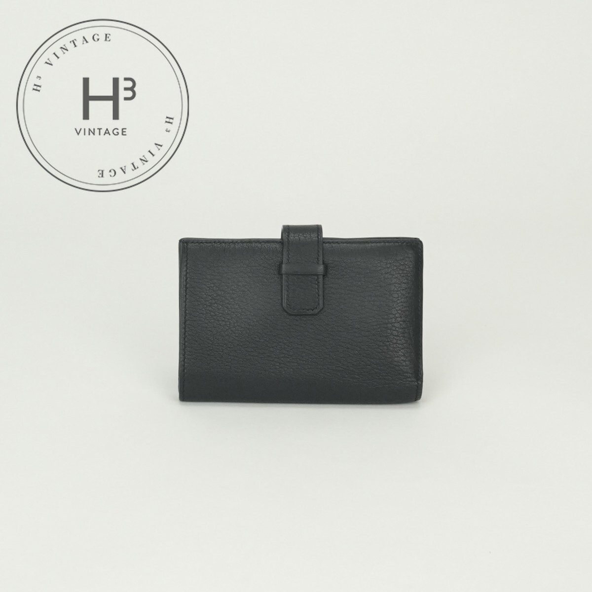 エルメス HERMES ジュラ 金入れ 二つ折り金入れ ミニ金入れ ミニウォレット トゴ ノワール Noir 黒いこと Black 黒 ゴールド金具 コインケース 歌留多容れもの