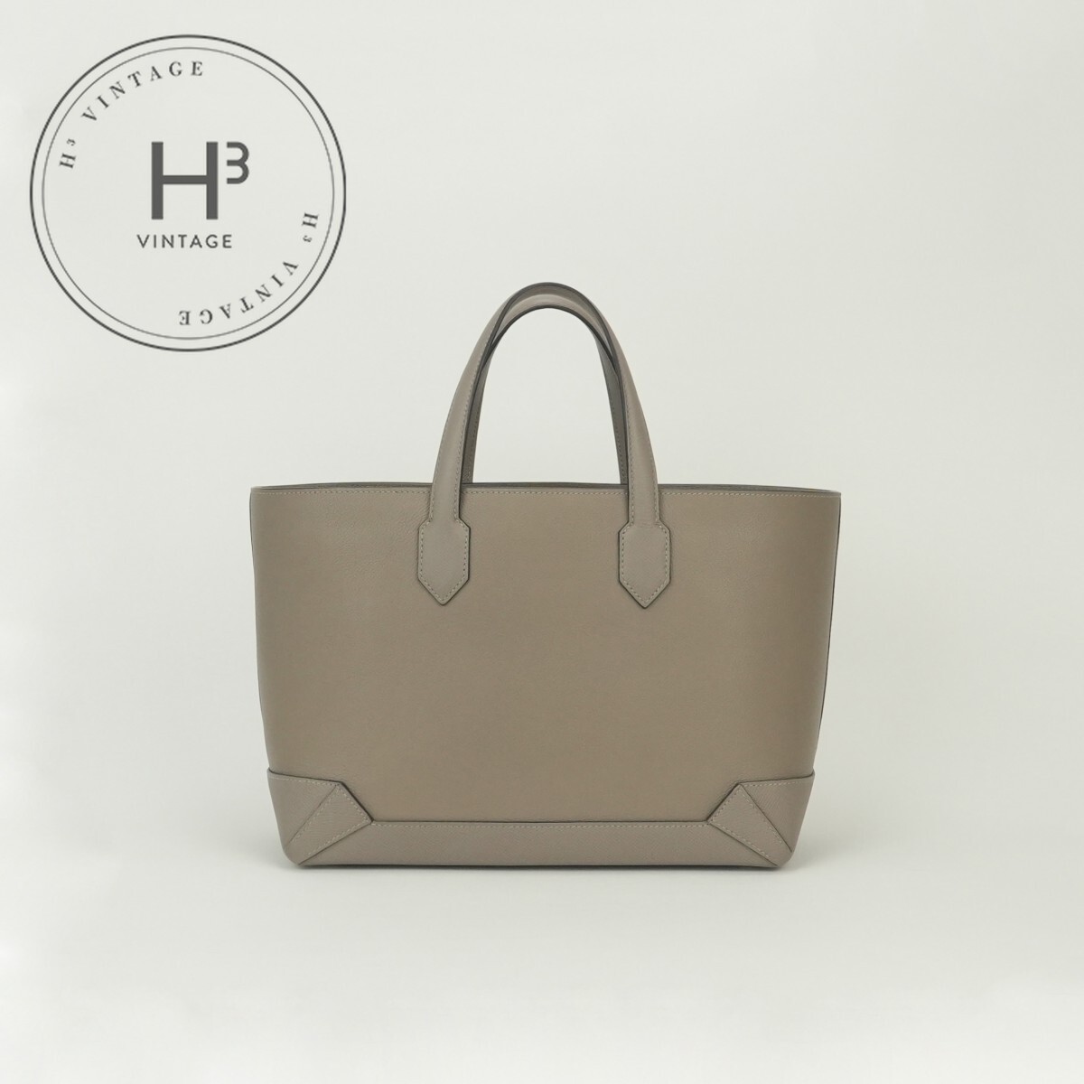 エルメス HERMES マキシボックスカバス30 マキシボックスカバス 30 御徒面子 トートバッグ エバーカラー エプソン グリアスファルト gris asphalt 薄墨色 Gray しろがね色金具 ハンドバック