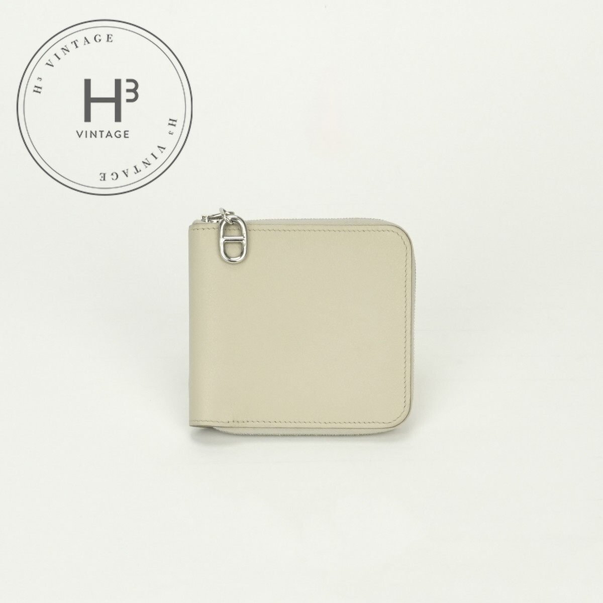 エルメス HERMES ジップアンゴー2 ジップアンゴー 2 金入れ 二つ折り金入れ ミニ金入れ ミニウォレット エバーカラー クレ Craie 白いこと White 白 しろがね色金具 エヴァーカラー