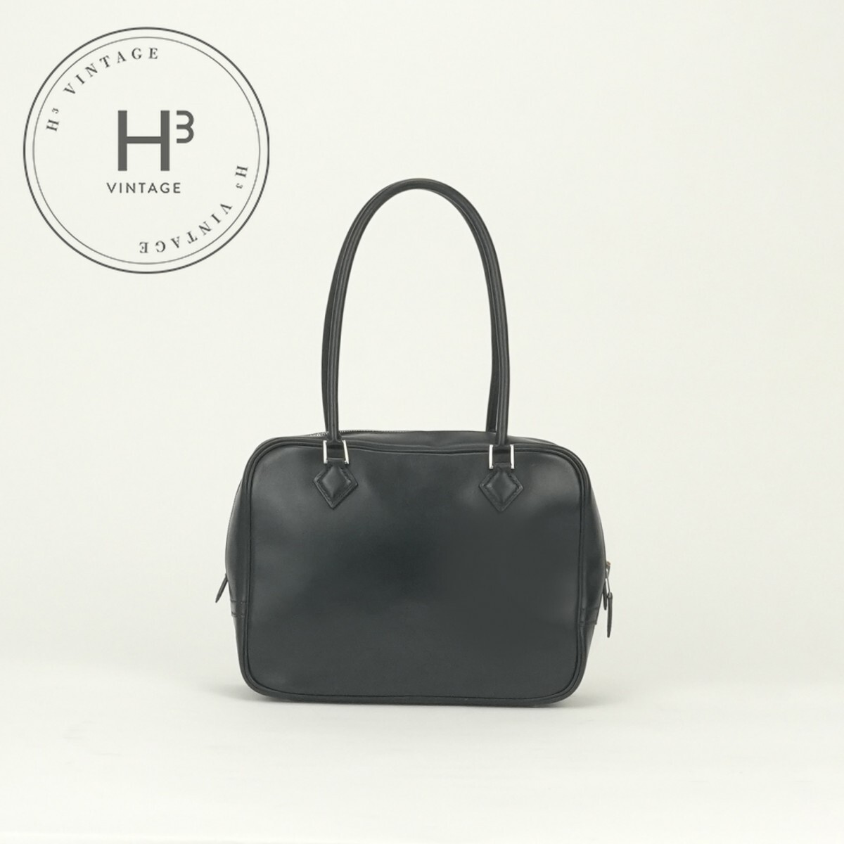 エルメス HERMES プリュム20 ミニプリュム プリュム 20 ミニ バッグ トートバッグ ボックスカーフ ノワール Noir ブラック Black 黒 シルバー金具 ハンドバッグ｜H3（エイチスリー）店 545,600円