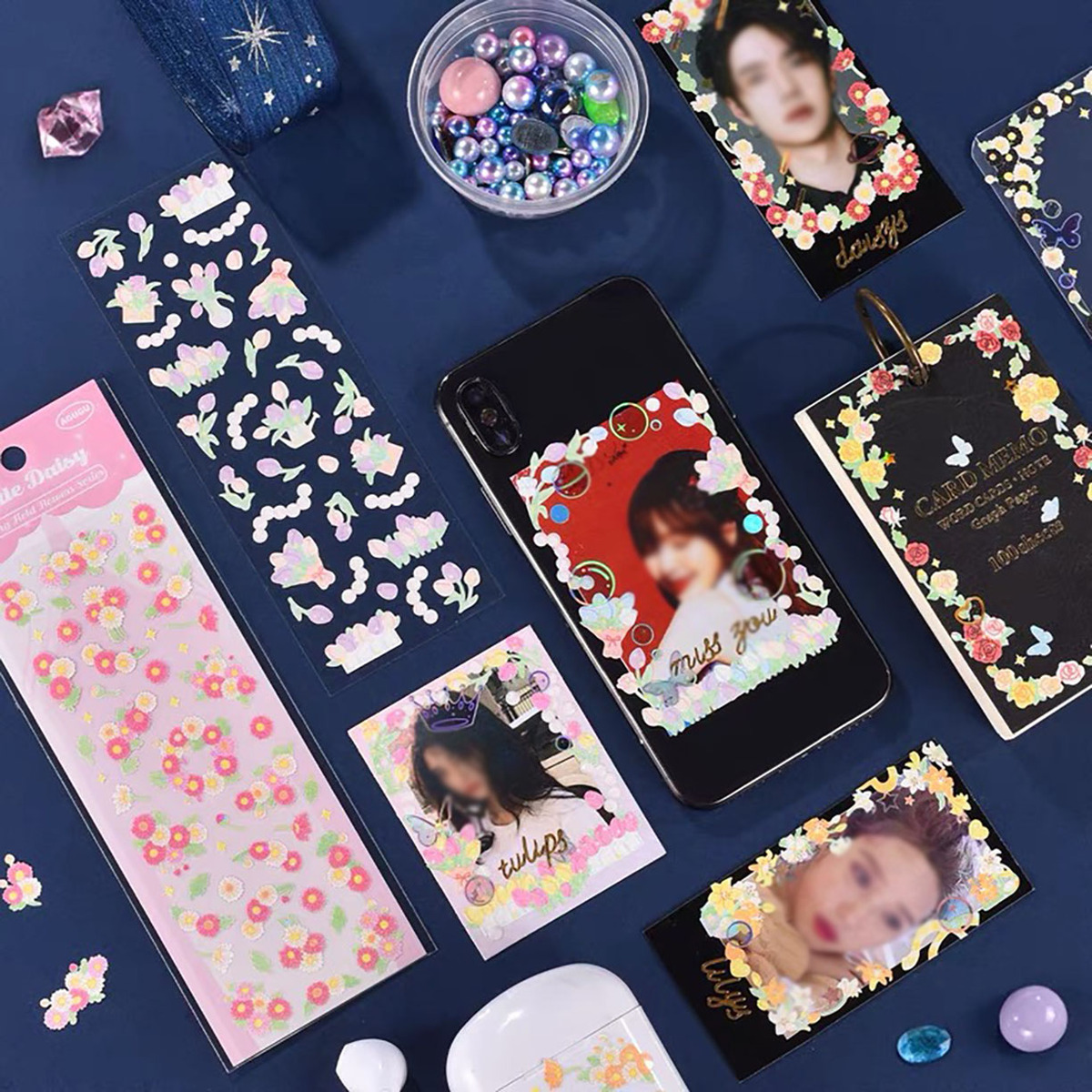 Flowersシール 韓国 Diy Ins Kpop Tiktok おしゃれ お花 かわいい インスタ オタ活 キラキラ シール ステッカー ダイアリー チェキ チューリップ ティエルナガティート デコ デコトレカ トレカ バラ フラワー ホログラム ユリ 人気 写真 手帳 推し 文具 文房具 雑貨