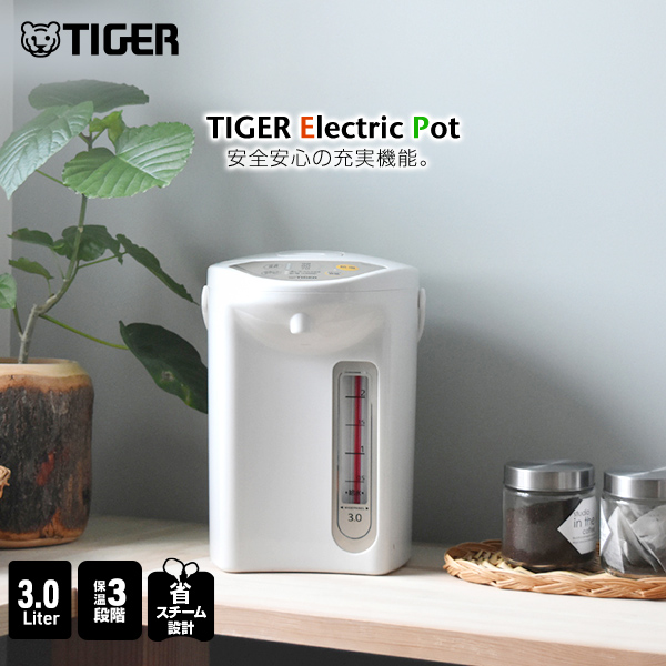 TIGER Tiger electric kettle steam-less VE electric thermos Noriko-san  (2.2L) Brown PIS-A220-T 