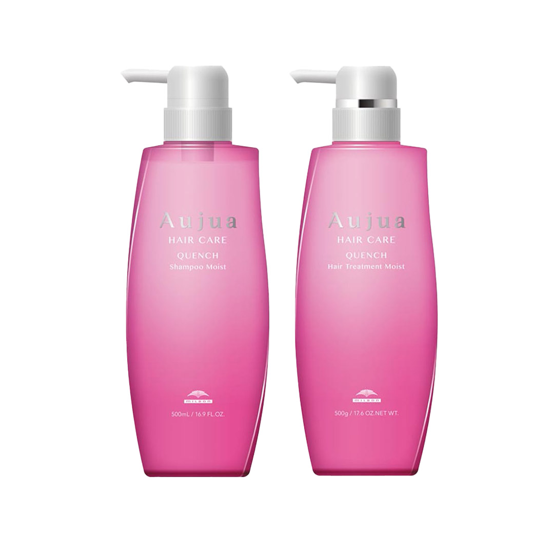 ミルボン オージュア クエンチ シャンプー M 500ml & トリートメント M 500g セット 【Aujua】