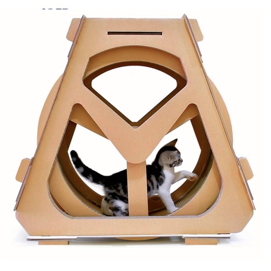 猫用回し車 段ボール製回転させる機関 ランニングマシーン 遊具 手あそび運動すること機能不全差し止める 無声映画車輪 猫のトレッドミル キャットエク