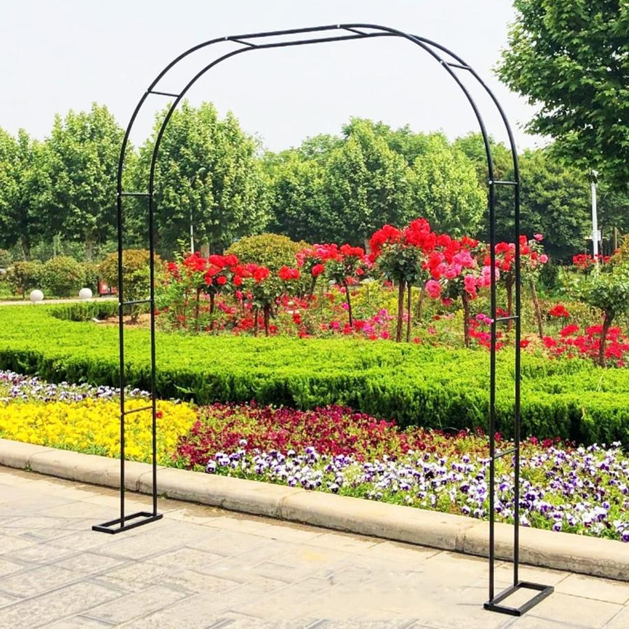 薔薇のアーチ形 黒いことアイアン 園地アーチ形 かざり付ける庭アーチ形 ローズつるクライミング DIY 精神的な統合は飾り気のないで がっちりし金属元素アーチ形 (大いさ