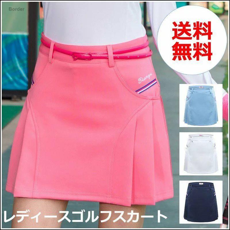 ゴルフスカート ミニゴルフスカート ペチパンツ付属 ストレッチ ゴルフウェア GOLFスカート レディース ファッション ペチパンツ付属 ア