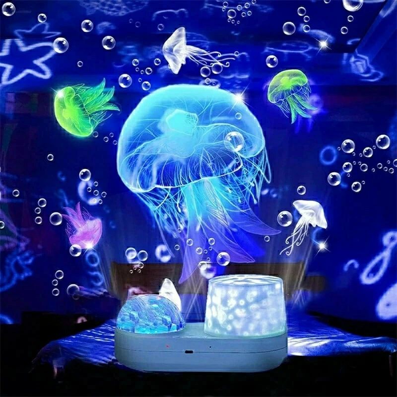 プラネタリウム 家庭用 子供 海洋プロジェクター プロジェクター ライト 星空ライト 3D投影 6種類投影映画 ベッドサイドランプ 常夜灯