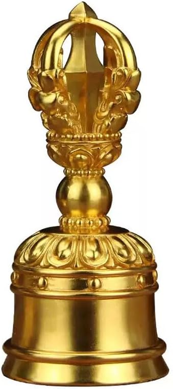 「純銀製・金剛鈴」 純銀製24金鍍金 五鈷鈴 高さ9cm×口径3.5cm 密教で使われる仏具 密教法具 前具 寺院仏具|千華ショップ