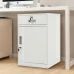 ★短納期★デスクワゴン サイドワゴン オフィスワゴン 完成品 キャビネット 書庫 スチール製 机下収納 袖机 可動棚 スリム ロッカー 鍵