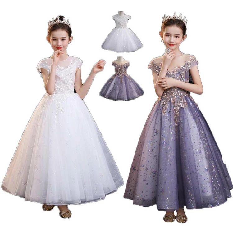 子供ドレス 女の子 花 チュール ワンピース ロング/ショート 子ども ドレス フォーマル 七五三 ピアノ発表会 ジュニアドレス 演奏会 結