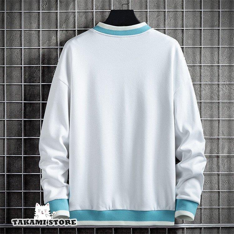 トレーナー メンズ 長袖 無地トレーナー スウェットシャツ ロンT 重ね着風 韓国ファッション トップス かっこいい 黒 白