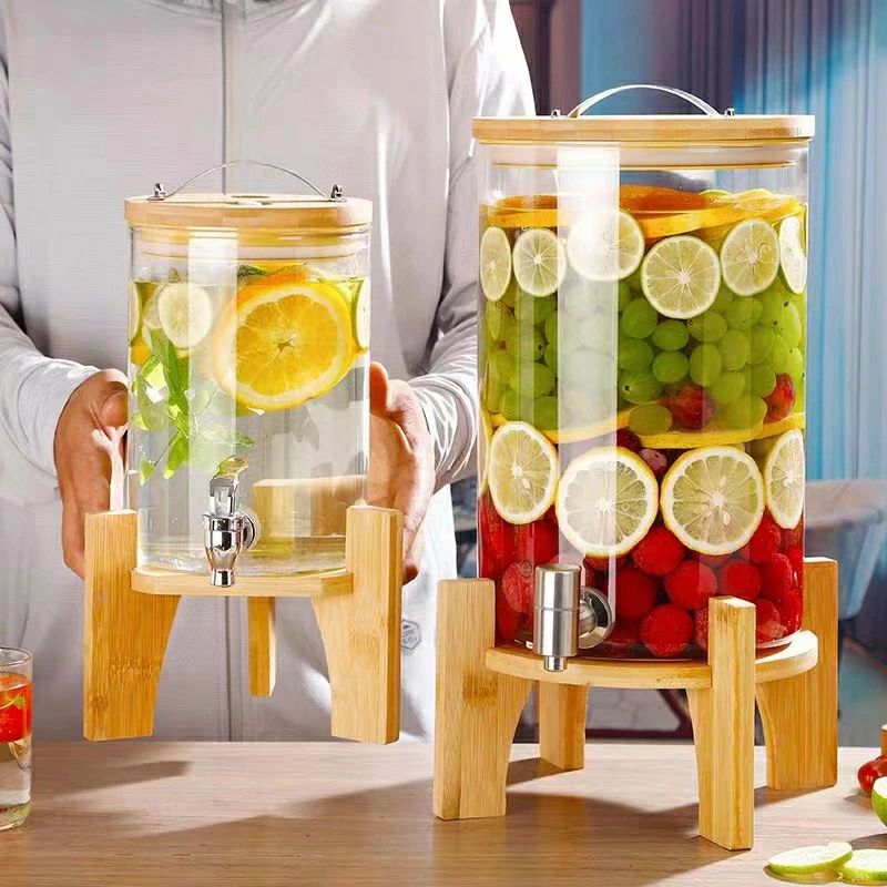 ドリンクサーヴァー 照明ランプ付 硝子 水道の栓付き添い人 （ 貨物輸送無料 梅酒 木ノ実酒 お水サーヴァー ガラス瓶 硝子製 瓶 ドリンクディスペン