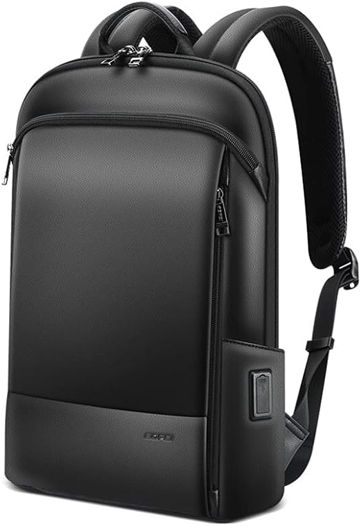 [BOPAI]ビジネスリュックメンズ 本革 防水 USB充電ポート付き 通勤 通学 バックパック 15.6インチ PC リュック ブラック 10,919円