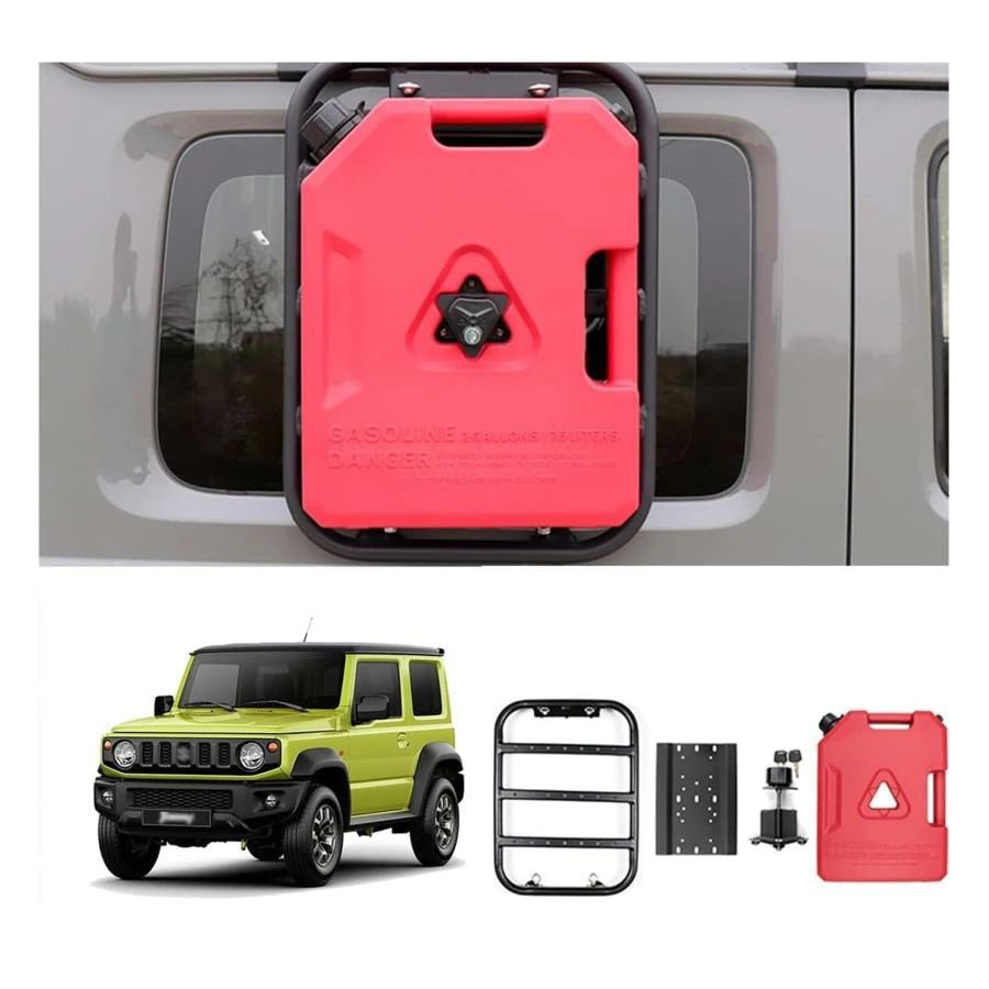 ジムニー JB64 ジムニーシエラ JB74 専用 サイドウィンドウラダー + 焚き物貯蔵タンク 7.5L お水貯蔵タンク 焚き物 ランプ油 貯蔵タンク キャニスター