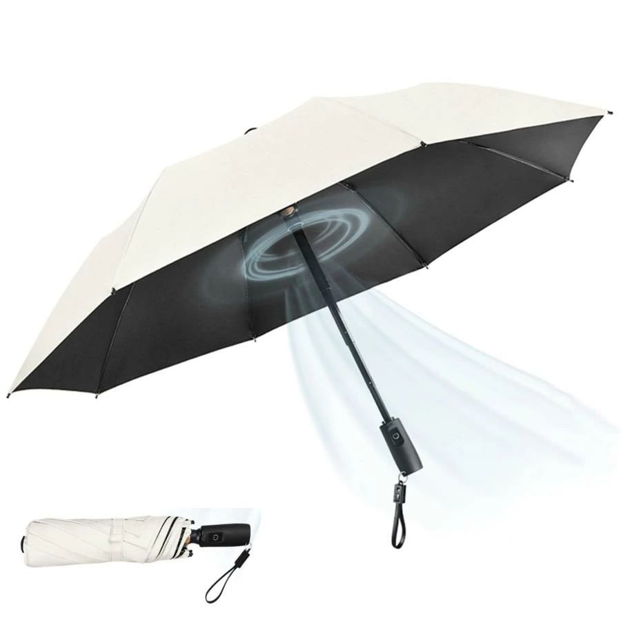 折り畳み傘 扇風機付き 日傘 USB充電式 晴雨兼用 UVカット ゴルフ傘 雨傘 遮光 8本骨高強度グラスファイバー 耐風撥水 熱中症対策 紫外