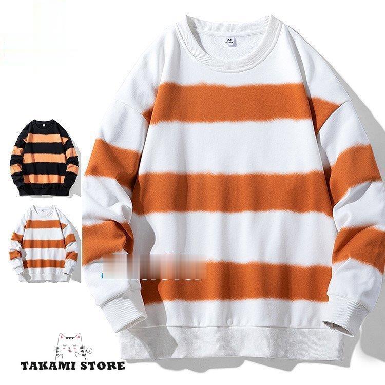 ボーダートレーナー メンズ 長袖 トレーナー プルオーバー ロンT スウェットシャツ トップス スポーツ 春服