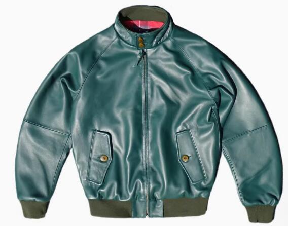 秋冬 新品 G9 レトロ 本革 雅びやか  羊革 メンズライダースジャケット 革ジャン Ｍ～5XL 緑であること