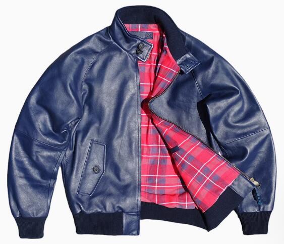 秋冬 新品 G9 レトロ 本革 雅びやか  羊革 メンズライダースジャケット 革ジャン Ｓ～5XL 青色