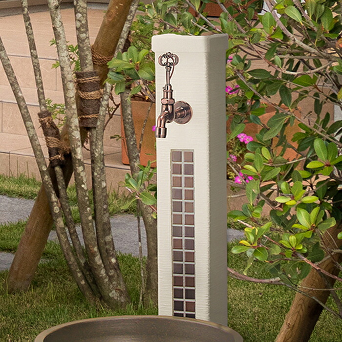 立水栓 水栓柱 ファミエンテ 照明ランプ 1口 水道の栓 本体 ガーデニング 庭まわり 室外 瀬戸 水回転運動 今めかしい 分かりやすい 今めかしい 立水栓 照明ランプ UNISON ユニソン famiente 水道の栓は含みません