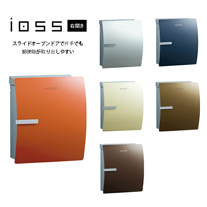 ユニソン 壁付けポスト イオスクリップ 右開き スライドオープン ダイヤル錠｜生活応援ワイワイ