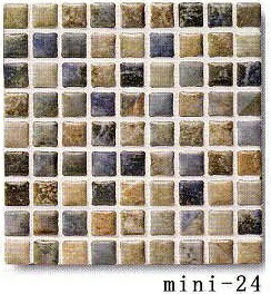 楽天市場】15角 モザイクタイル レトロラスティック 茶系ミックス 1