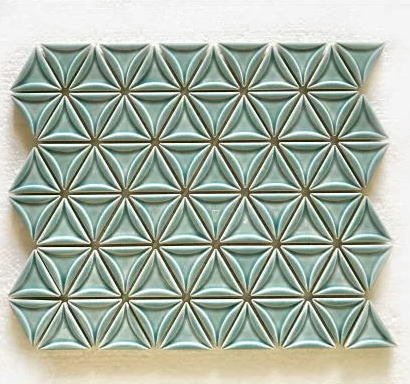 楽天市場】三角モザイクタイル シート販売 モスグリーン。内装壁の