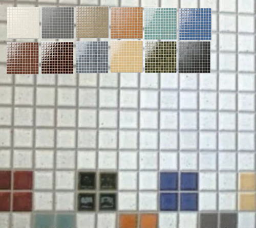 モザイクタイル シート 昭和 レトロ 玉石 丸 乱形 ミックス