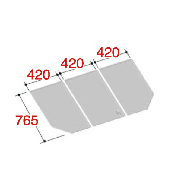 風呂ふた 1300用組ふた 3枚 YFK-1377C 1 浴槽サイズ 77×130cm用 実寸サイズ765×1260mm 風呂フタ 浴槽フタ  LIXIL INAX 数々の賞を受賞