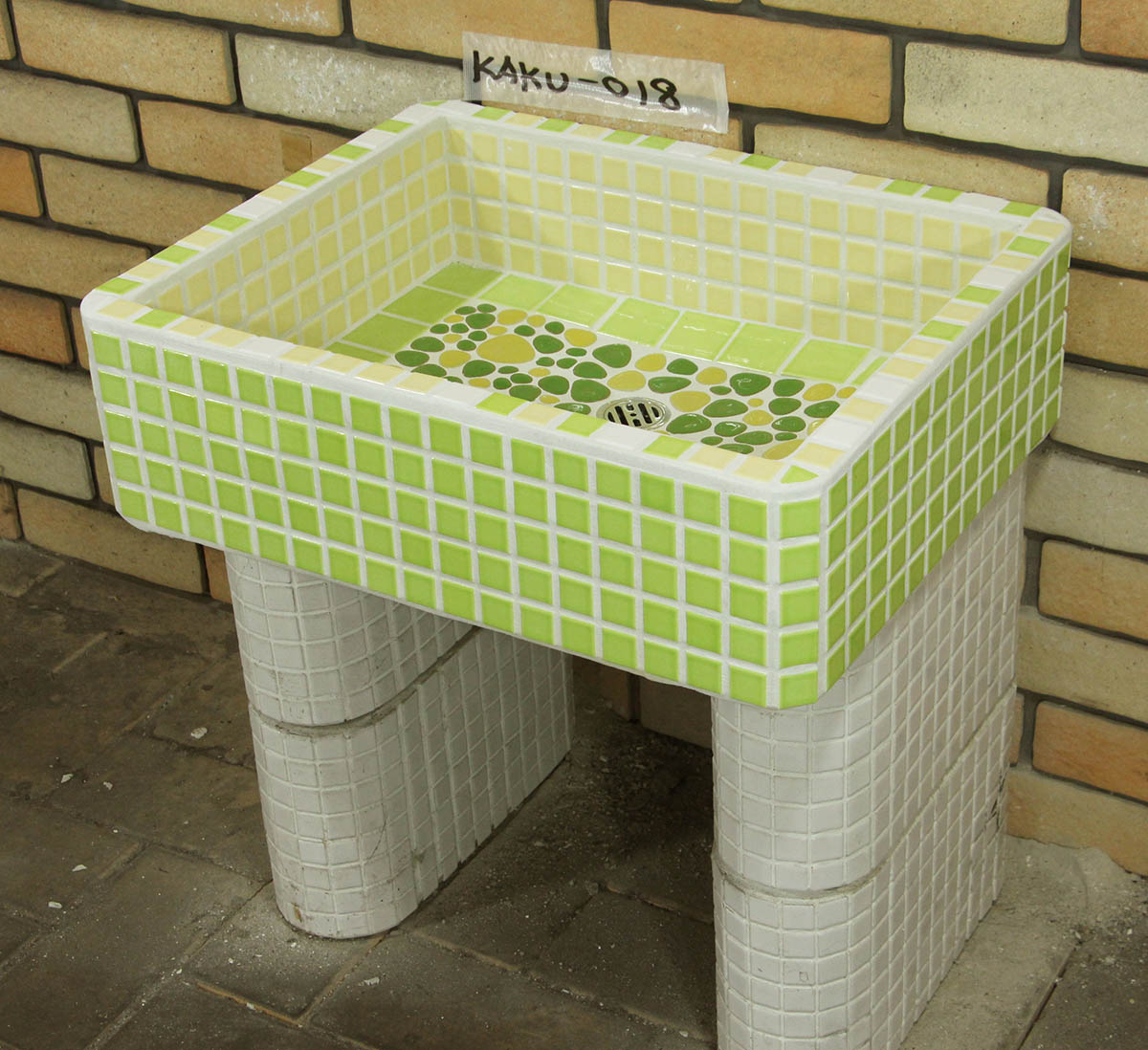 手造り流し台　タイル　シンク　モダン 手造り流し台 タイル シンク モダン