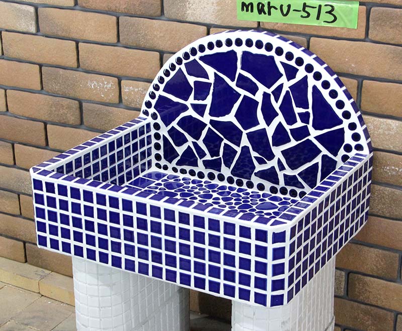 新タイル流し台 あおり付シンク MARU-513 お洒落なシンク お洒落 手作り タイル流し台 シンク DIY エクステリア 用品としても最適です