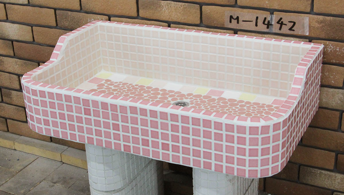 楽天市場】ガーデンシンク タイル 流し台 昭和レトロ モザイク