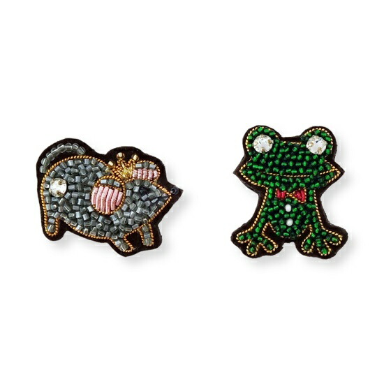 楽天市場】チリア 田川啓二 プチブローチ フロッグ ビーズ刺繍