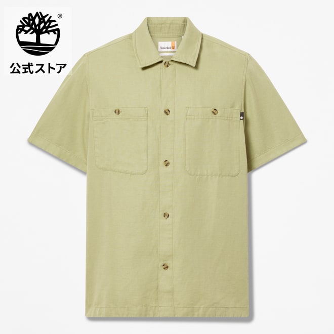 【公式】ティンバーランド Timberland コットンリネン ユーティリティ 半袖 シャツ メンズ