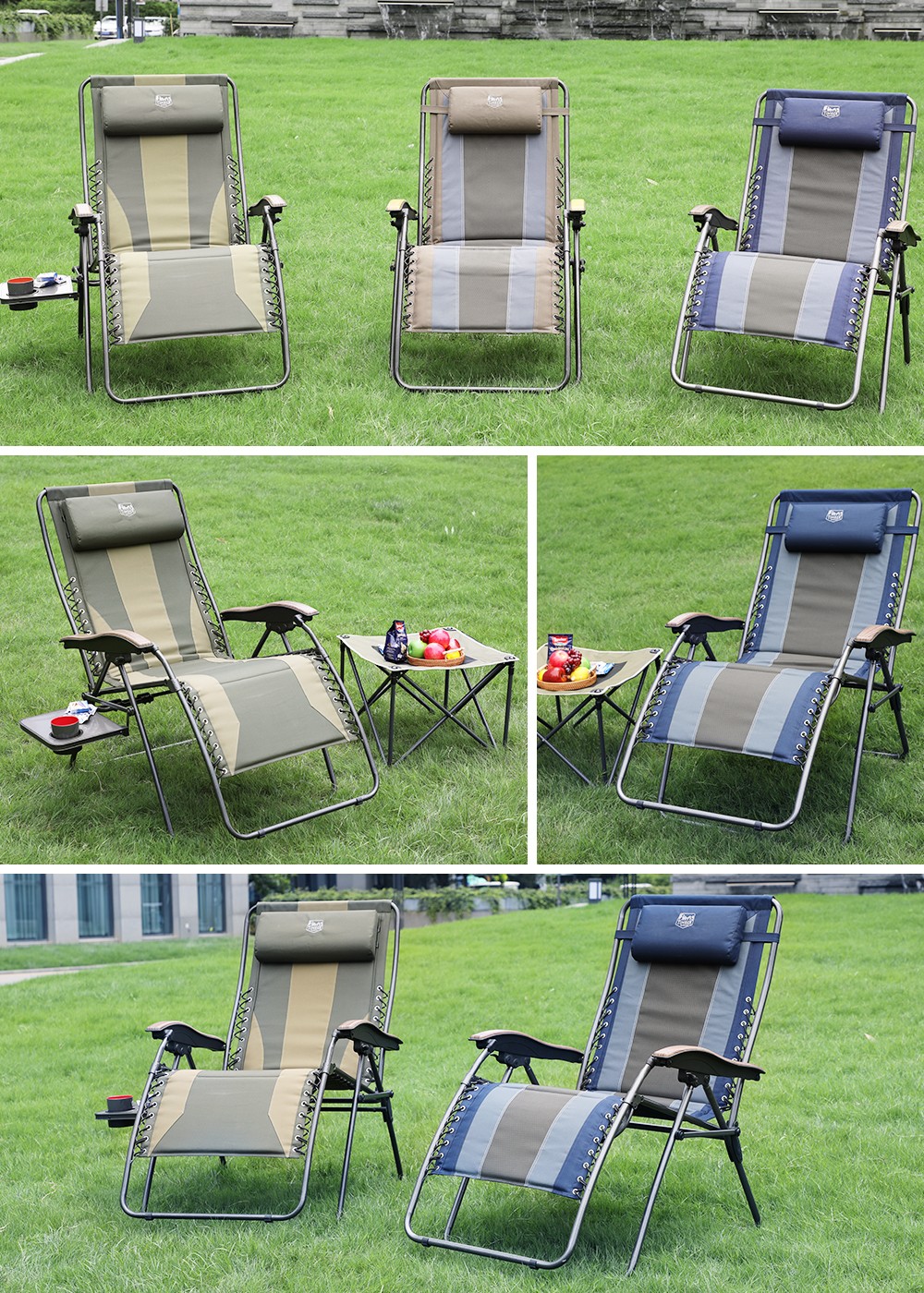 TIMBER RIDGE リクライニングチェア 折りたたみ アウトドア 無