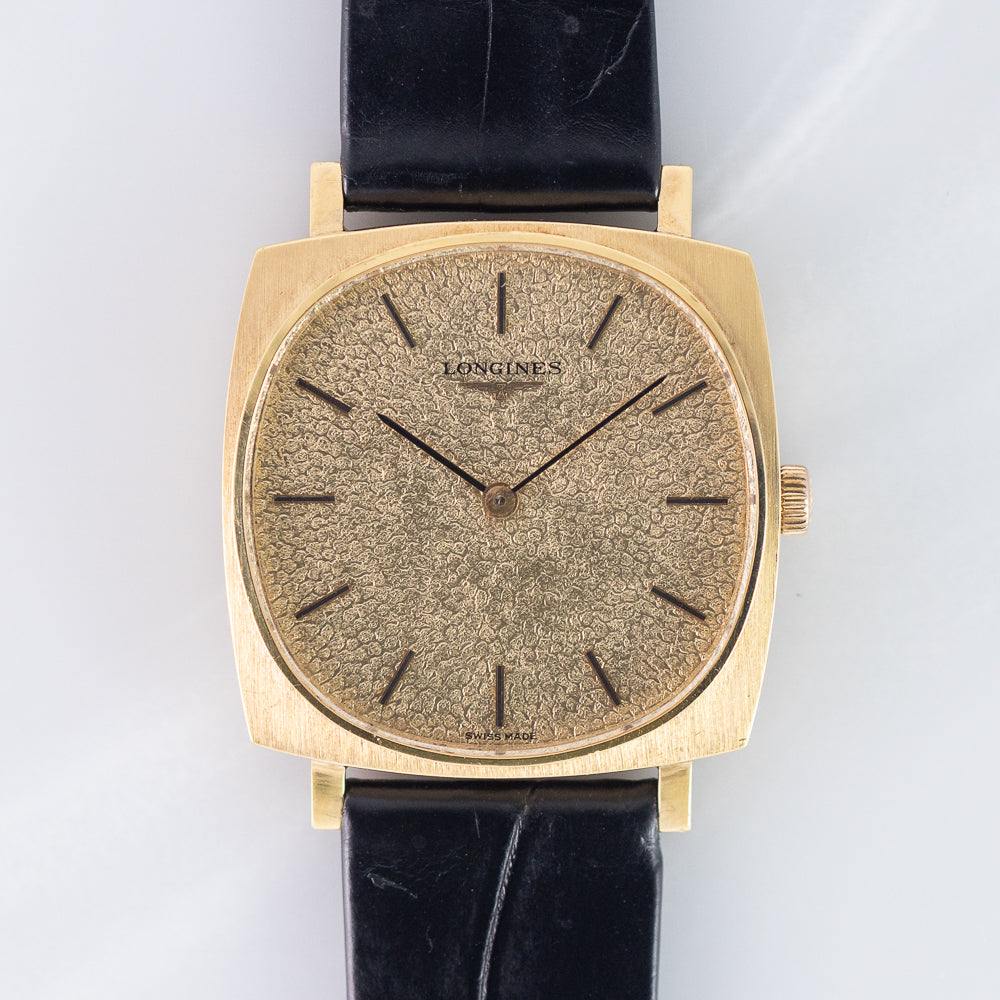 LONGINES grained leather textured dial Ref.4079【手一巻き】【ヴィンテージ時辰儀】 メンズ腕時計-腕時計