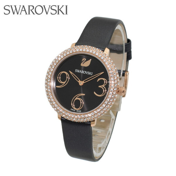 即納送料無料 スワロフスキー Swarovski Crystalline-Black 腕時計