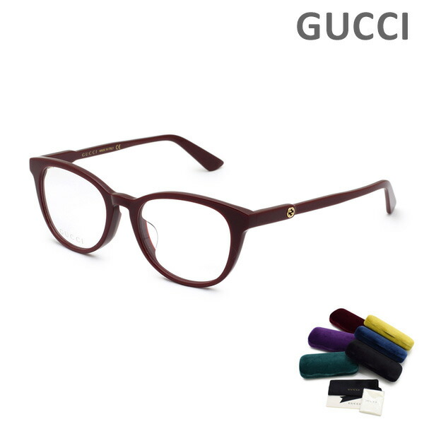 グッチ メガネ 眼鏡 フレーム のみ GG0866OA-003 バーガンディー アジアンフィット メンズ レディース GUCCI 【送料無料（※北海道・沖縄は配送不可）】